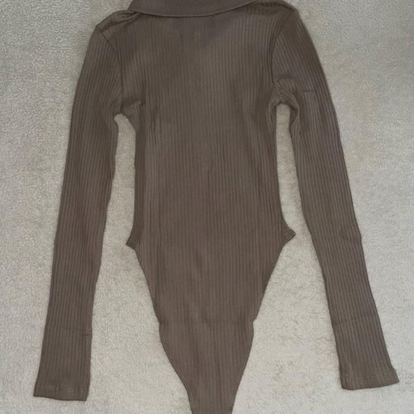Zara Polo Bodysuit Light Brown/Mink - Picture 3 of 4